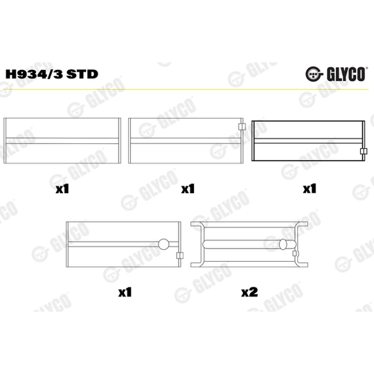 H934/3 STD - Crankshaft Bearings 