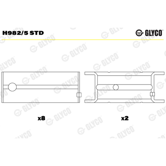 H982/5 STD - Crankshaft Bearings 