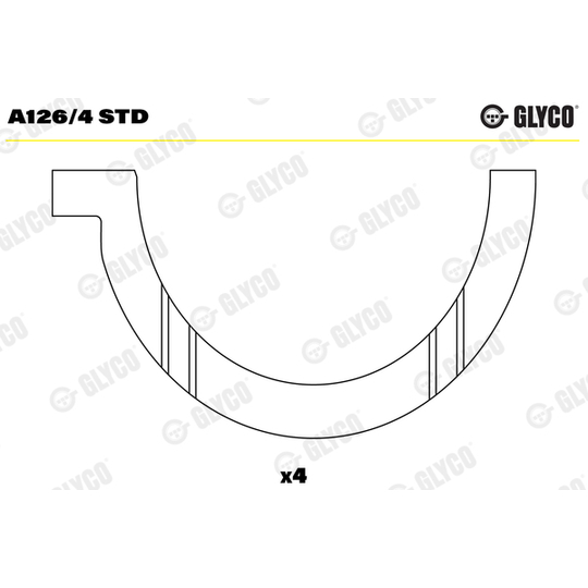 A126/4 STD - Thrust Washer, crankshaft 