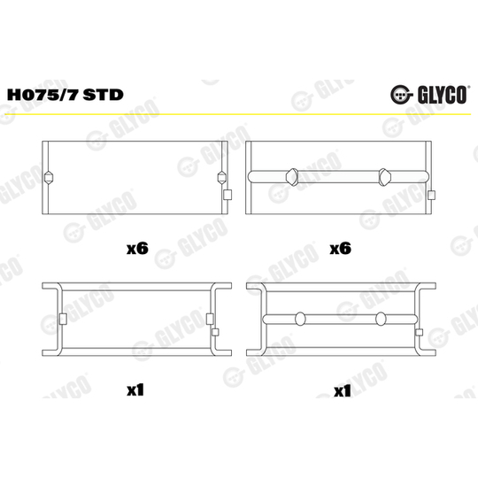 H075/7 STD - Crankshaft Bearings 