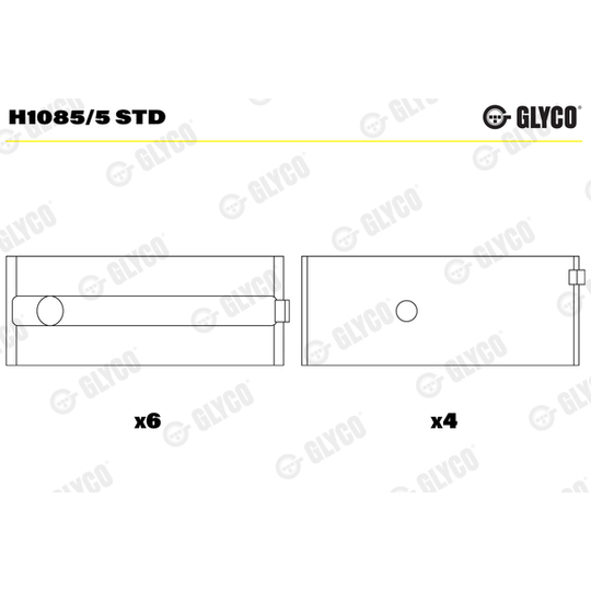 H1085/5 STD - Crankshaft Bearings 