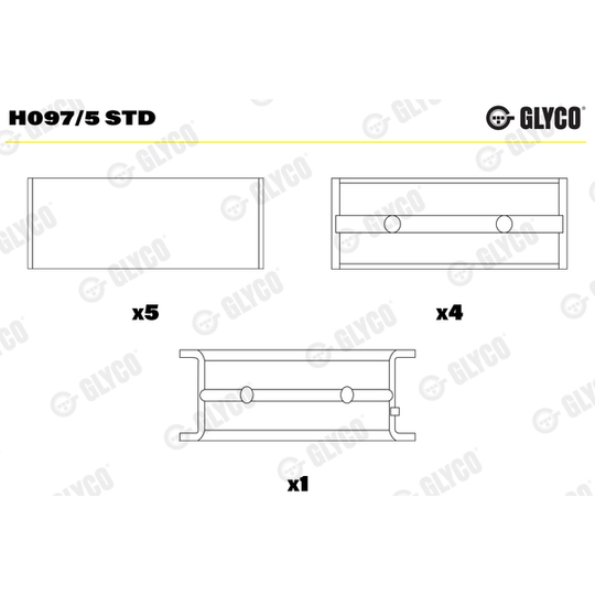 H097/5 STD - Crankshaft Bearings 