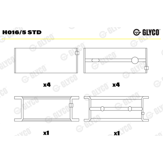 H016/5 STD - Vevlager 