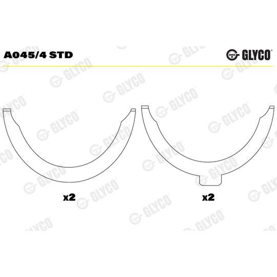 A045/4 STD - Thrust Washer, crankshaft 