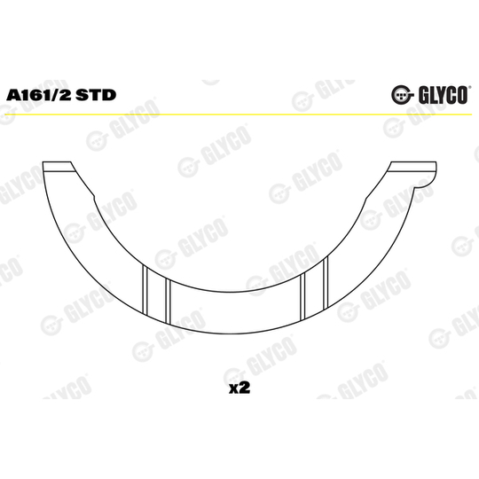 A161/2 STD - Thrust Washer, crankshaft 