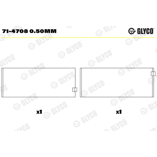 71-4708 0.50mm - Big End Bearings 