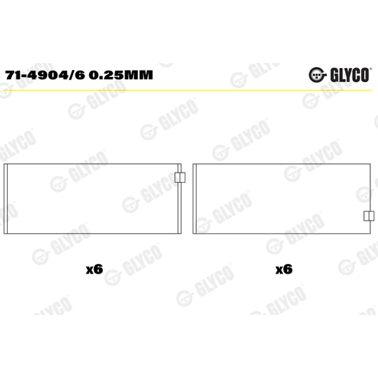 71-4904/6 0.25mm - Big End Bearings 