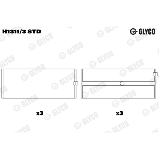 H1311/3 STD - Crankshaft Bearings 