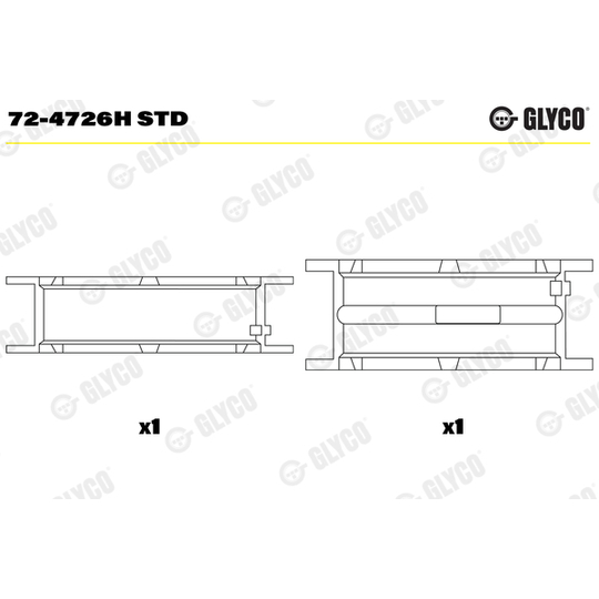 72-4726H STD - Crankshaft Bearings 