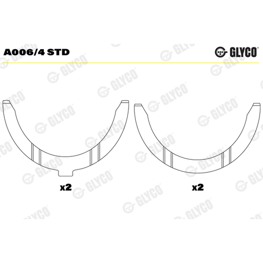 A006/4 STD - Distansskiva, vevaxel 