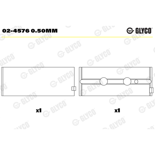 02-4576 0.50mm - Crankshaft Bearings 