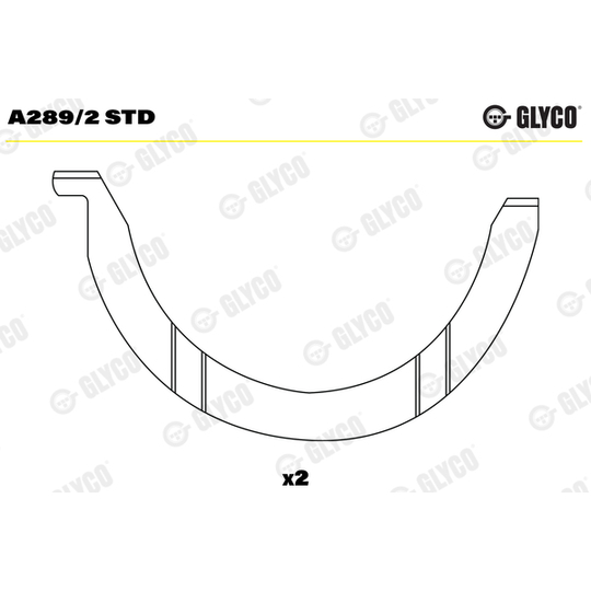 A289/2 STD - Thrust Washer, crankshaft 