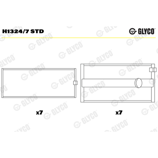 H1324/7 STD - Crankshaft Bearings 