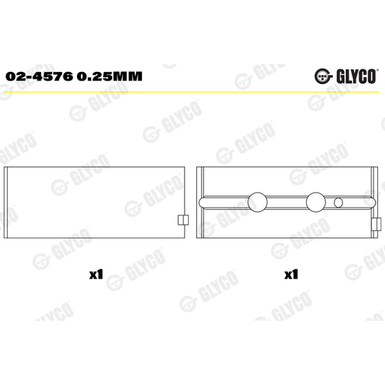 02-4576 0.25mm - Crankshaft Bearings 