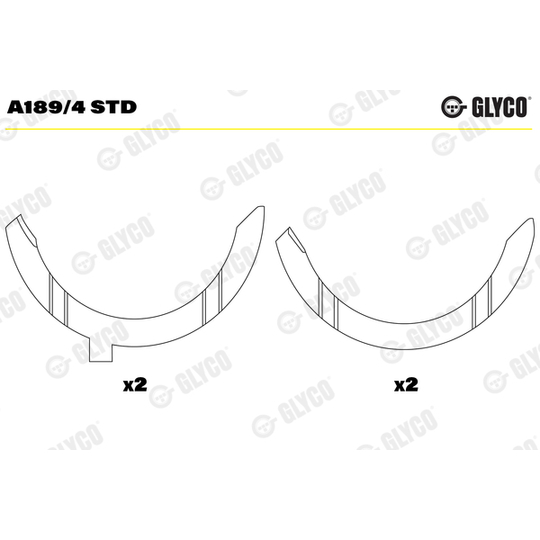 A189/4 STD - Thrust Washer, crankshaft 