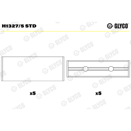 H1327/5 STD - Crankshaft Bearings 