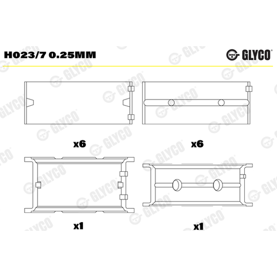 H023/7 0.25mm - Väntvõlli laager 