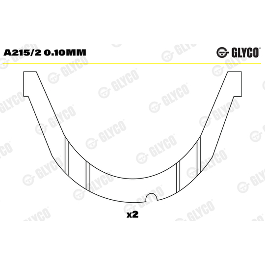 A215/2 0.10mm - Thrust Washer, crankshaft 