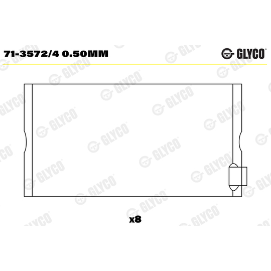 71-3572/4 0.50mm - Big End Bearings 