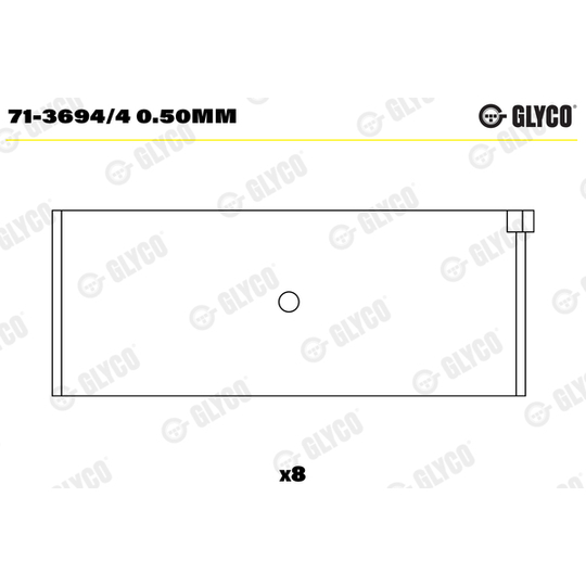 71-3694/4 0.50mm - Big End Bearings 