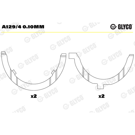 A129/4 0.10mm - Thrust Washer, crankshaft 