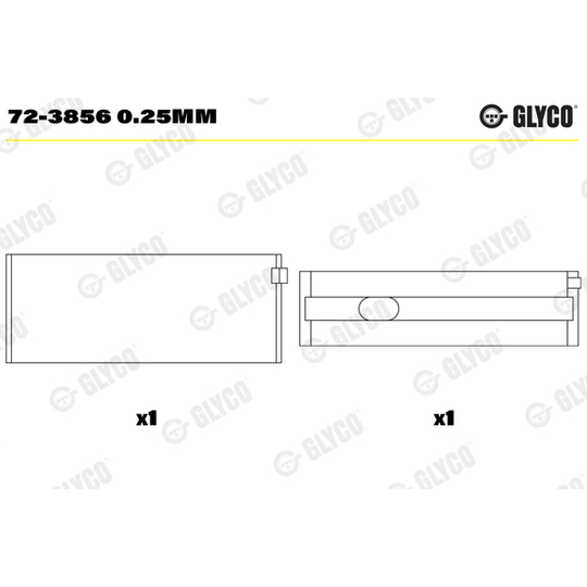 72-3856 0.25mm - Väntvõlli laager 