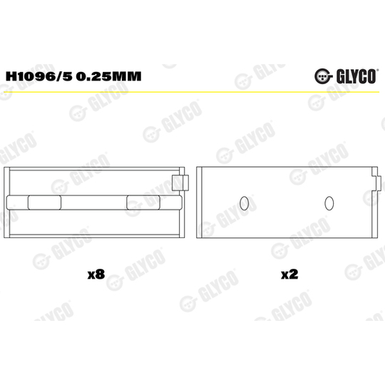 H1096/5 0.25mm - Väntvõlli laager 