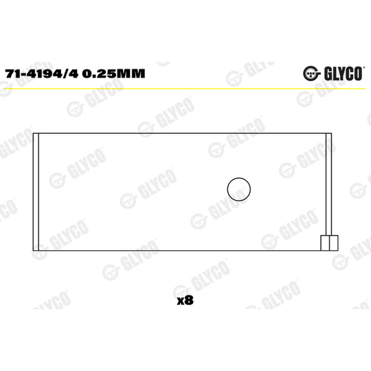 71-4194/4 0.25mm - Big End Bearings 