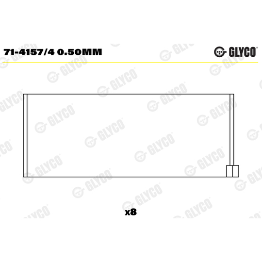 71-4157/4 0.50mm - Big End Bearings 