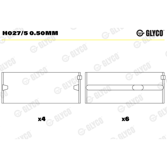 H027/5 0.50mm - Crankshaft Bearings 