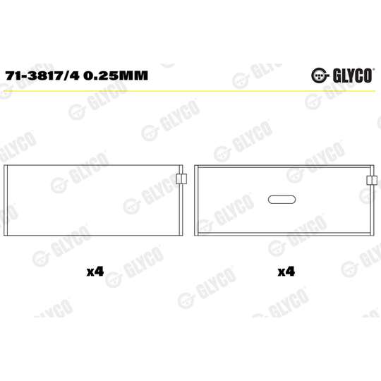 71-3817/4 0.25mm - Big End Bearings 