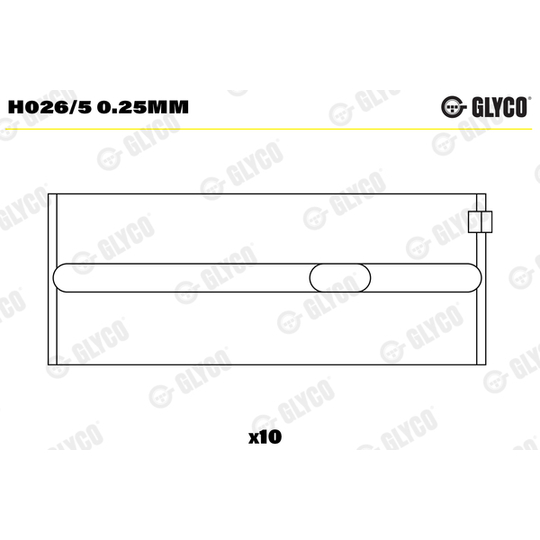 H026/5 0.25mm - Crankshaft Bearings 