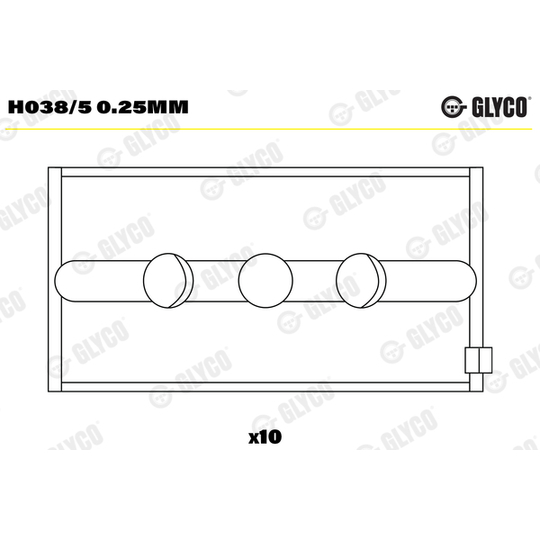 H038/5 0.25mm - Crankshaft Bearings 