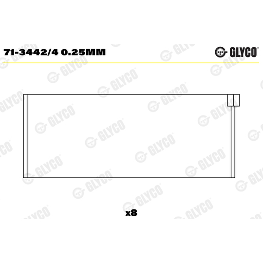 71-3442/4 0.25mm - Big End Bearings 