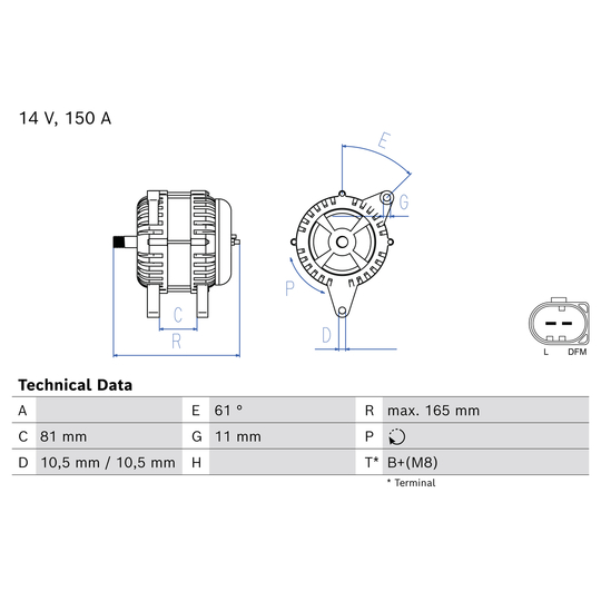 0 986 082 310 - Alternator 