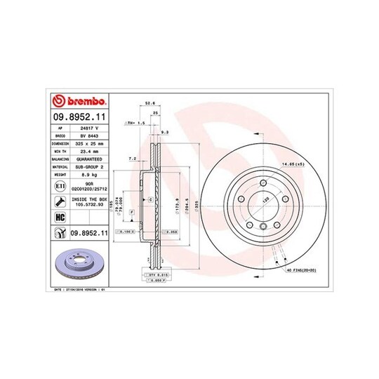 360406017101 - Brake Disc 