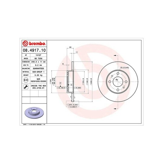 360406021400 - Brake Disc 