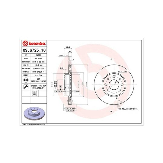 360406023000 - Brake Disc 