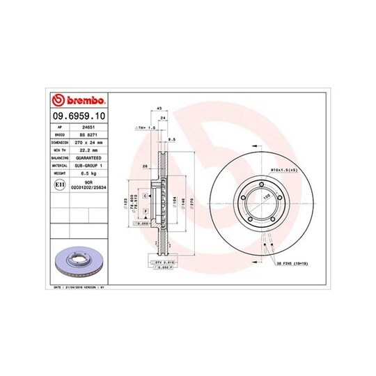 360406025900 - Brake Disc 