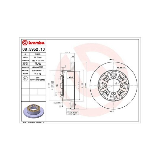 360406022900 - Brake Disc 