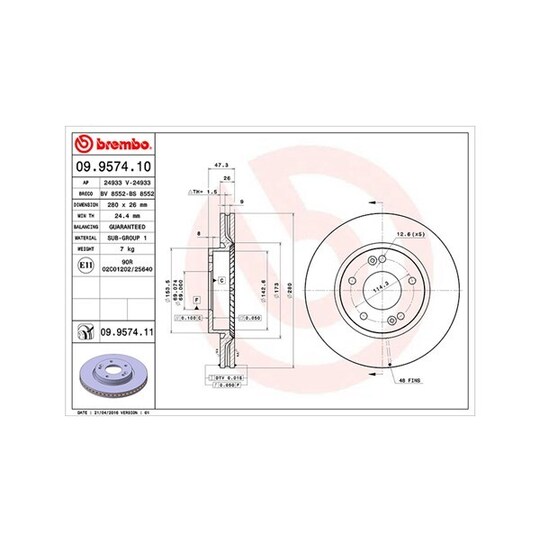 360406027100 - Brake Disc 