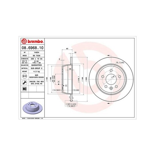 360406032300 - Brake Disc 