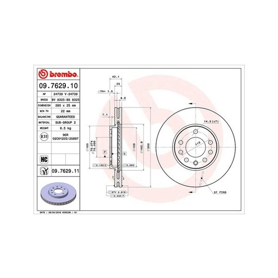 360406038800 - Brake Disc 