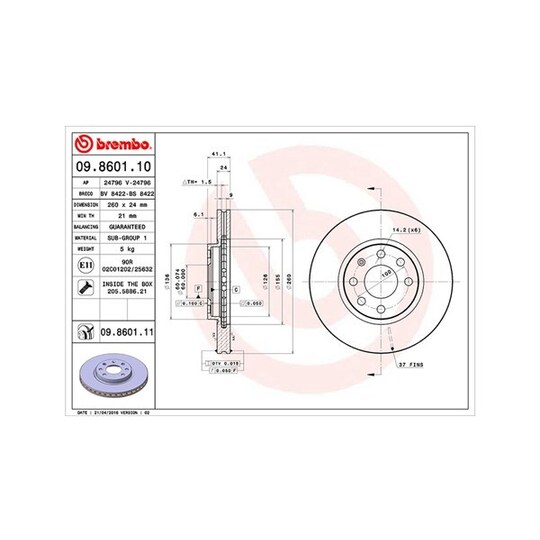 360406039500 - Brake Disc 