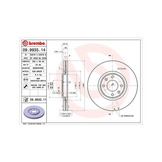 360406041700 - Brake Disc 