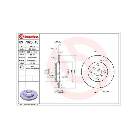 360406046500 - Brake Disc 