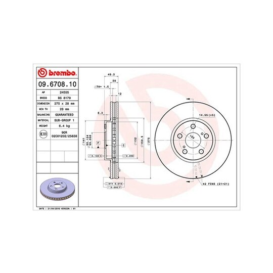 360406047700 - Brake Disc 