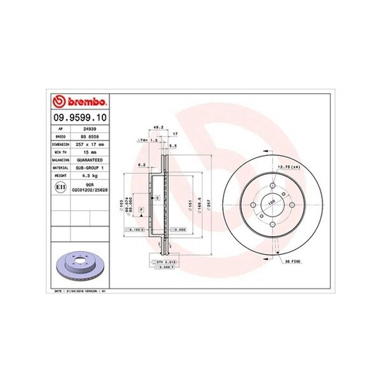 360406046200 - Brake Disc 