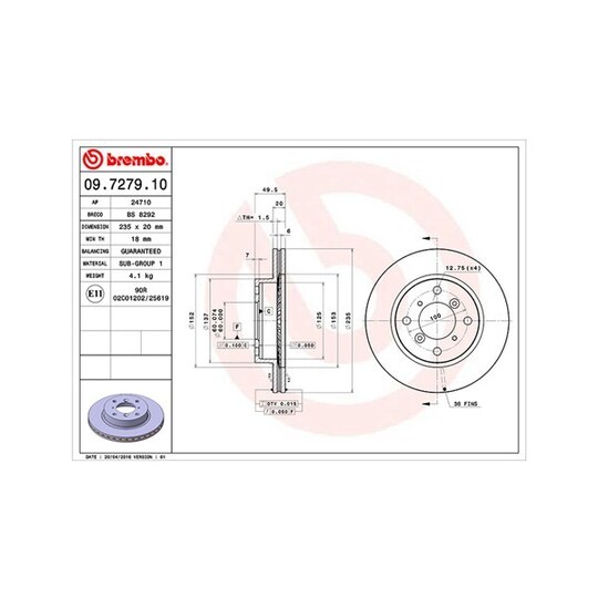 360406054000 - Brake Disc 