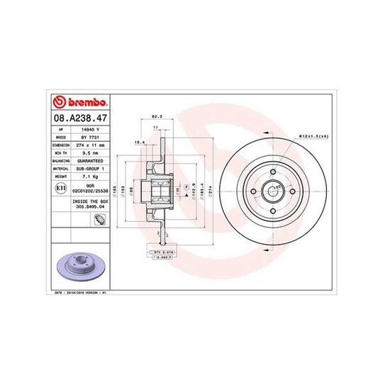 360406061000 - Brake Disc 